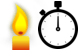 Icon-Brenndauer- Kerzen