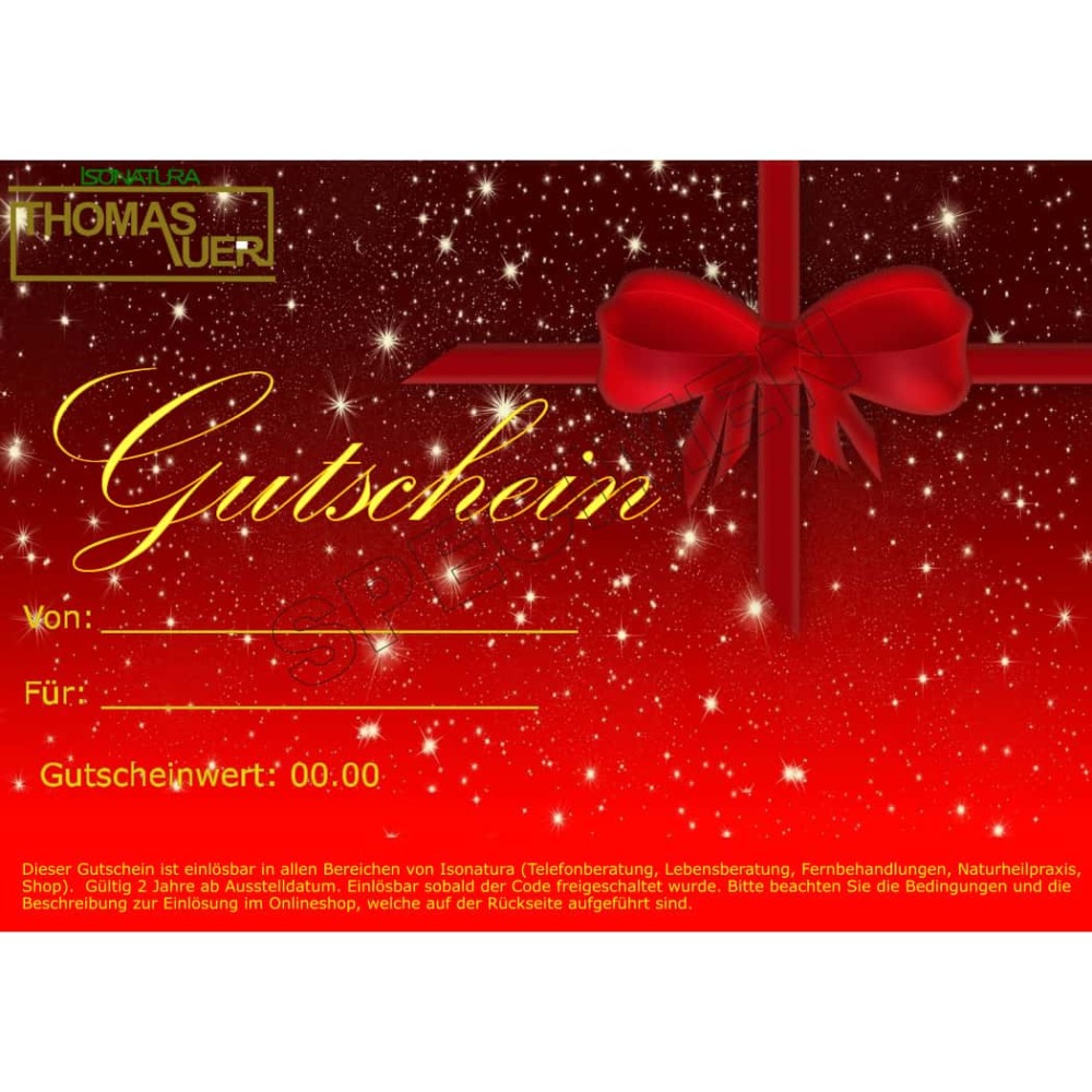gutschein isonatura sterne- onlineshop