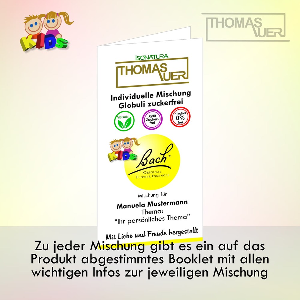 Booklet - Bachblüten individuell - Globuli KIDS ZUCKERFREI - Bild