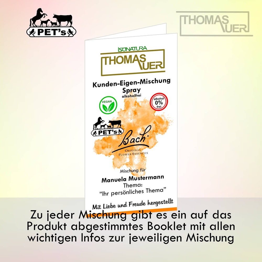 Booklet - Bachblüten Kunden-Eigenmischung Spray PETs - Bild