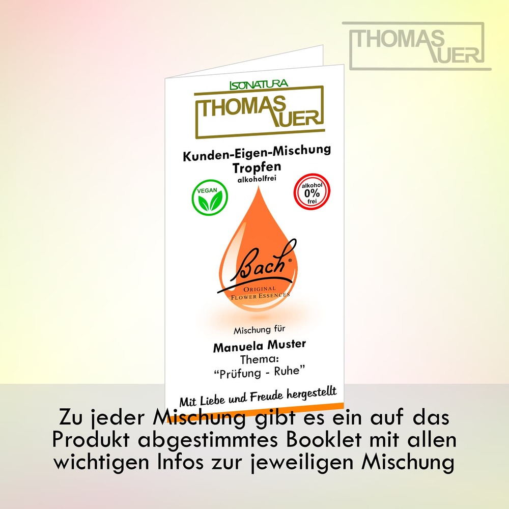 Booklet-Bachblüten Kunden-Eigenmischung Tropfen alkoholfrei-abbildung