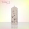 hochzeitskerze blumen silber - glittereffekt -L produktbild