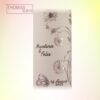 hochzeitskerze blumen silber - glittereffekt -detail produktbild