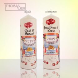hochzeitskerze-just-married - hauptbild