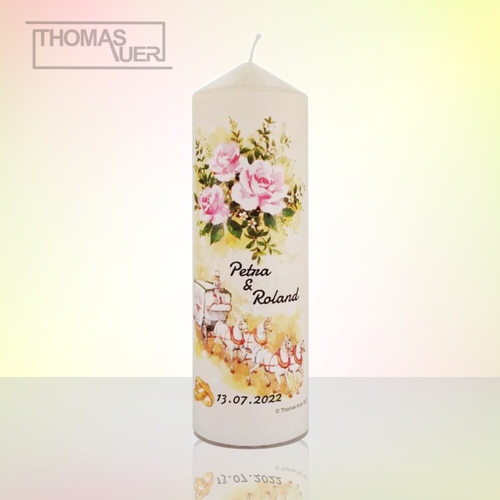 hochzeitskerze-kutsche - XL produktbild