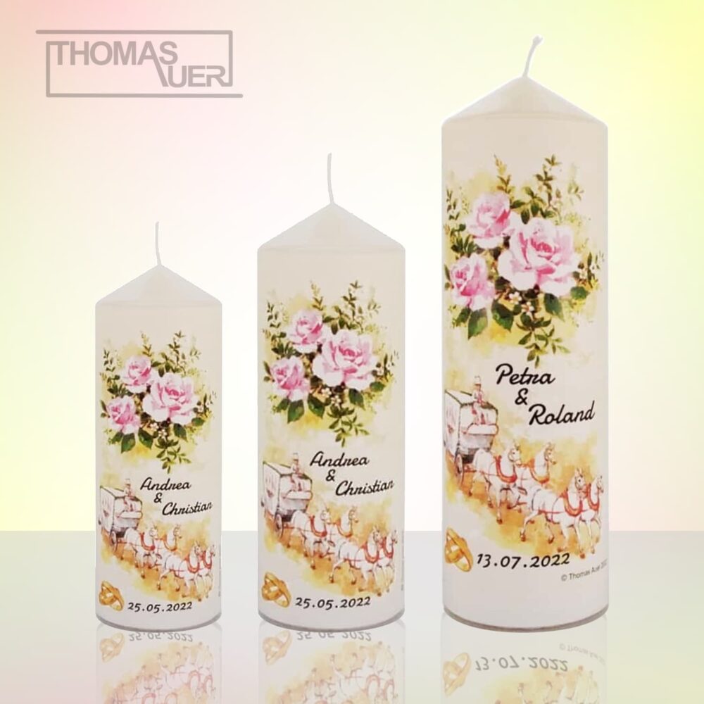 hochzeitskerze-kutsche - varianten produktbild