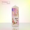 hochzeitskerze-tauben mit blumen - glanzeffekt - L produktbild