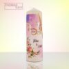 hochzeitskerze-tauben mit blumen - glanzeffekt - XL produktbild