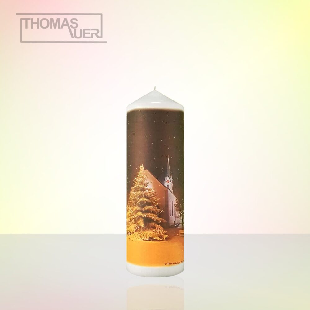 kerze christbaum mit kirche - M produktbild