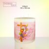 kerze-kreuz mit kelch - 3-Docht 150 rosa produktbild
