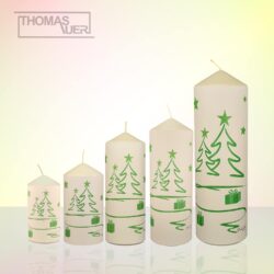 kerze weihnachten tannenbaum modern grün varianten produktbild