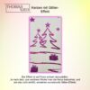 kerze weihnachten tannenbaum modern lila-violett glittereffekt