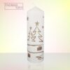 kerze weihnachten tannenbaum modern silber XL produktbild