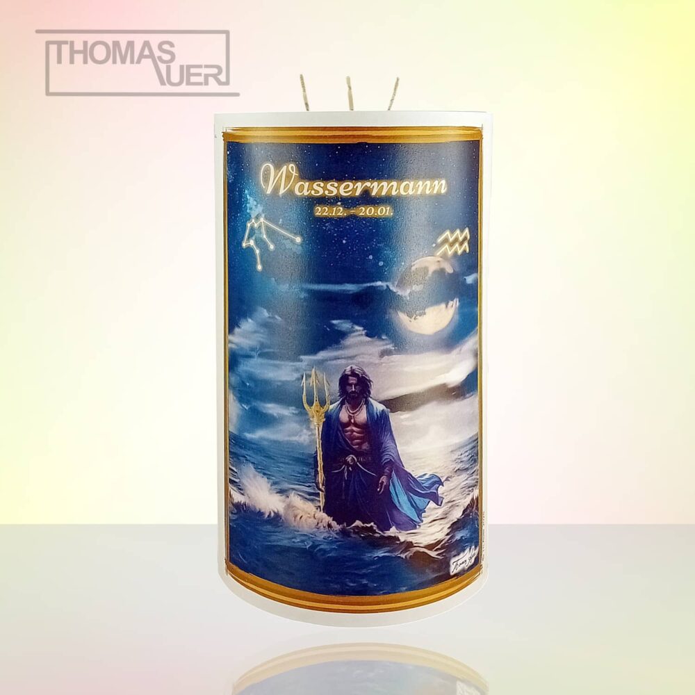 Produktbild Sternzeichenkerze-Wassermann-3-D-L