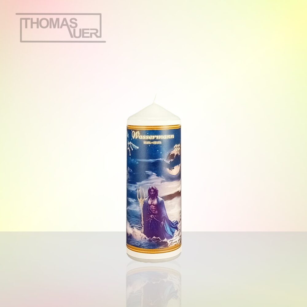 Produktbild Sternzeichenkerze-Wassermann-M