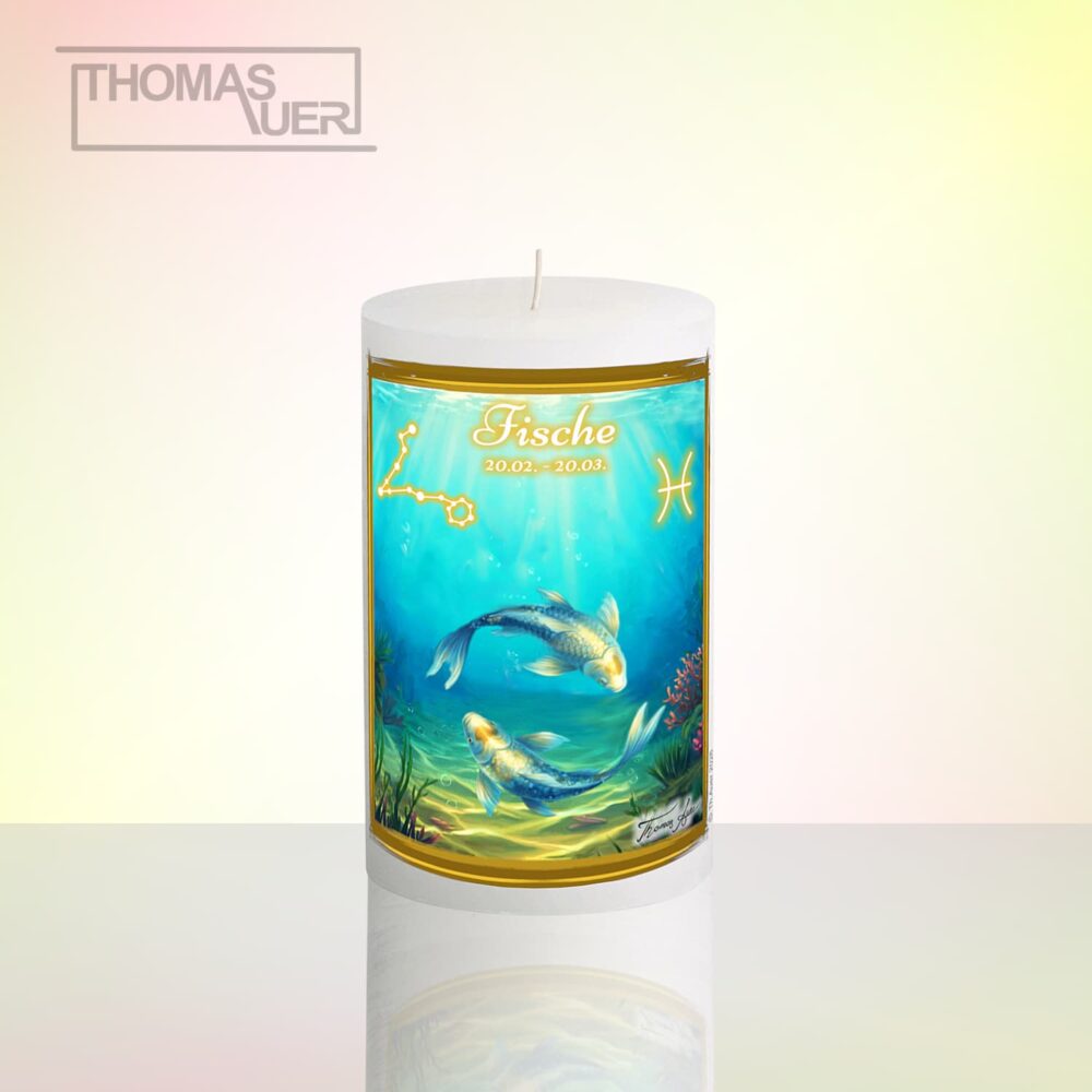 Produktbild Sternzeichenkerze Fische 1-D-L