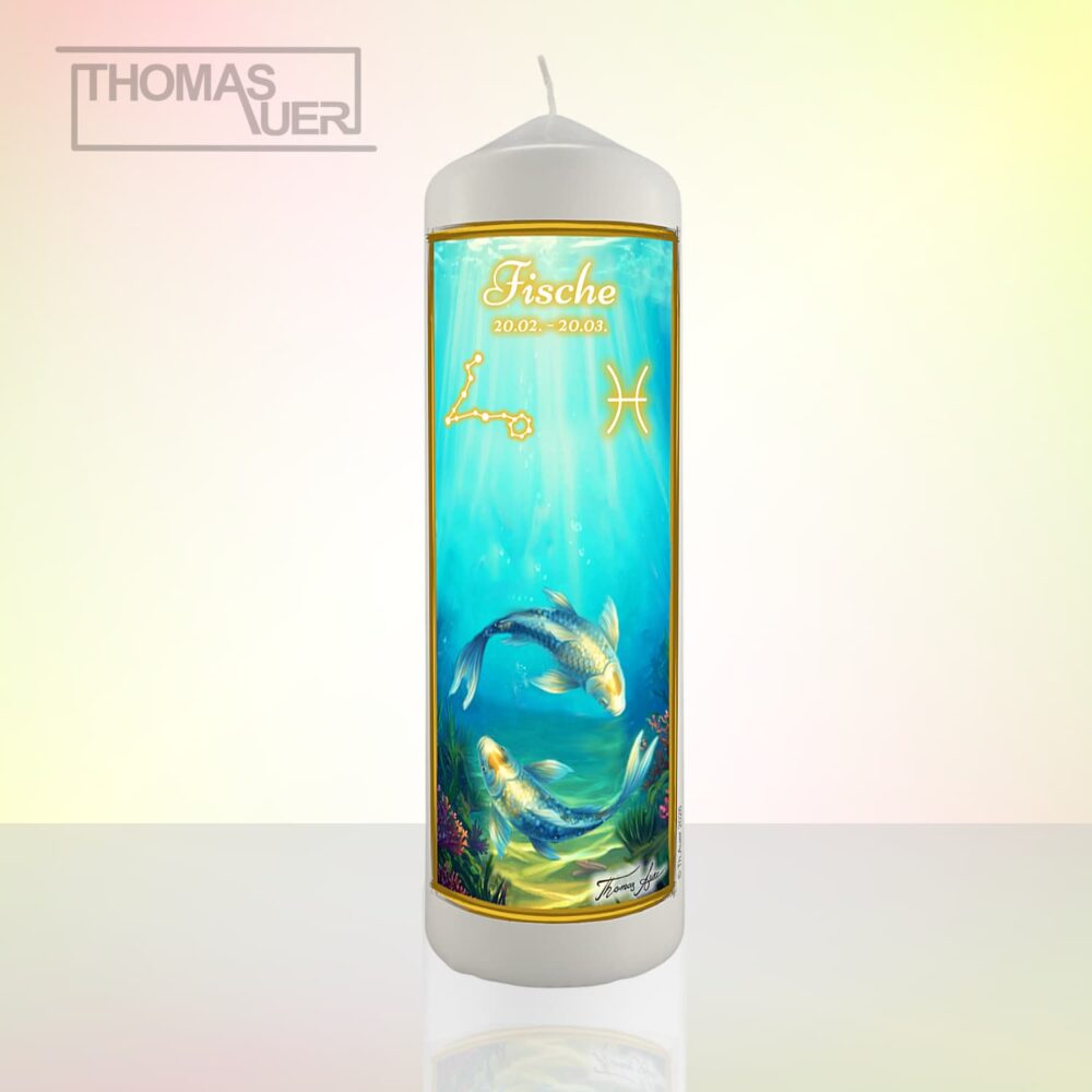 Produktbild Sternzeichenkerze Fische XL