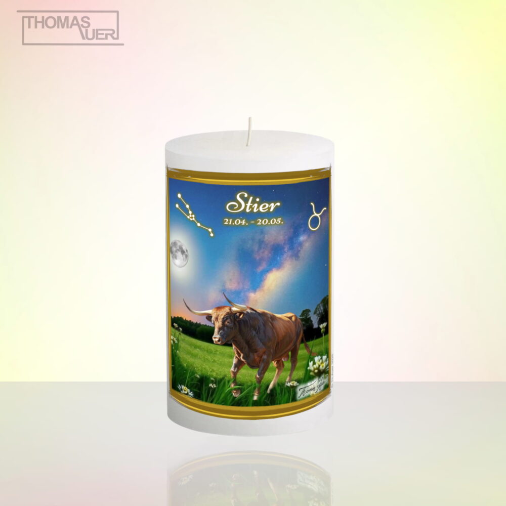 sternzeichenkerze-stier-1-D - Produktbild