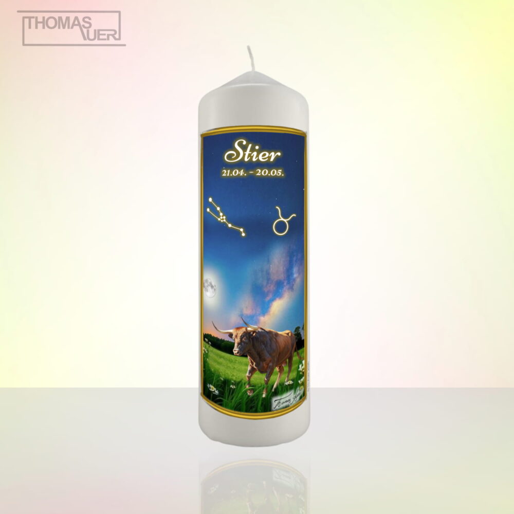 sternzeichenkerze-stier-XL - Produktbild