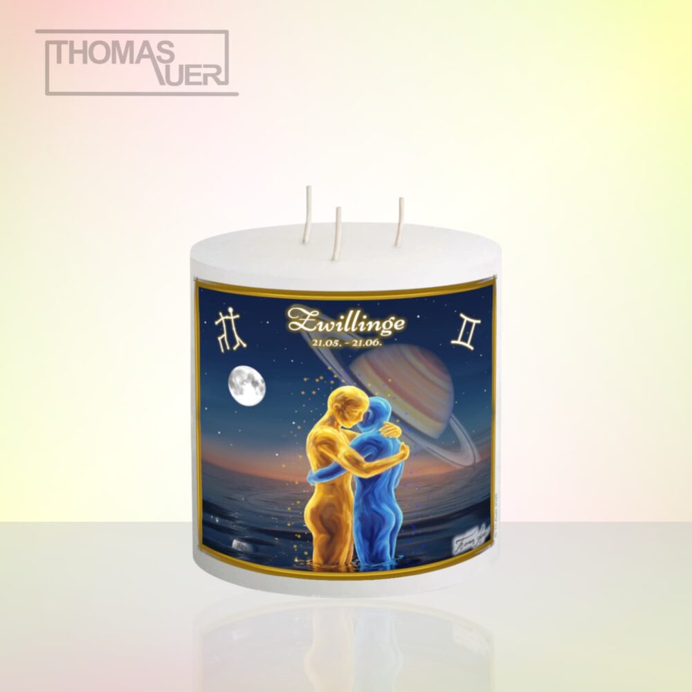 sternzeichenkerze-zwillinge-3-D - Produktbild