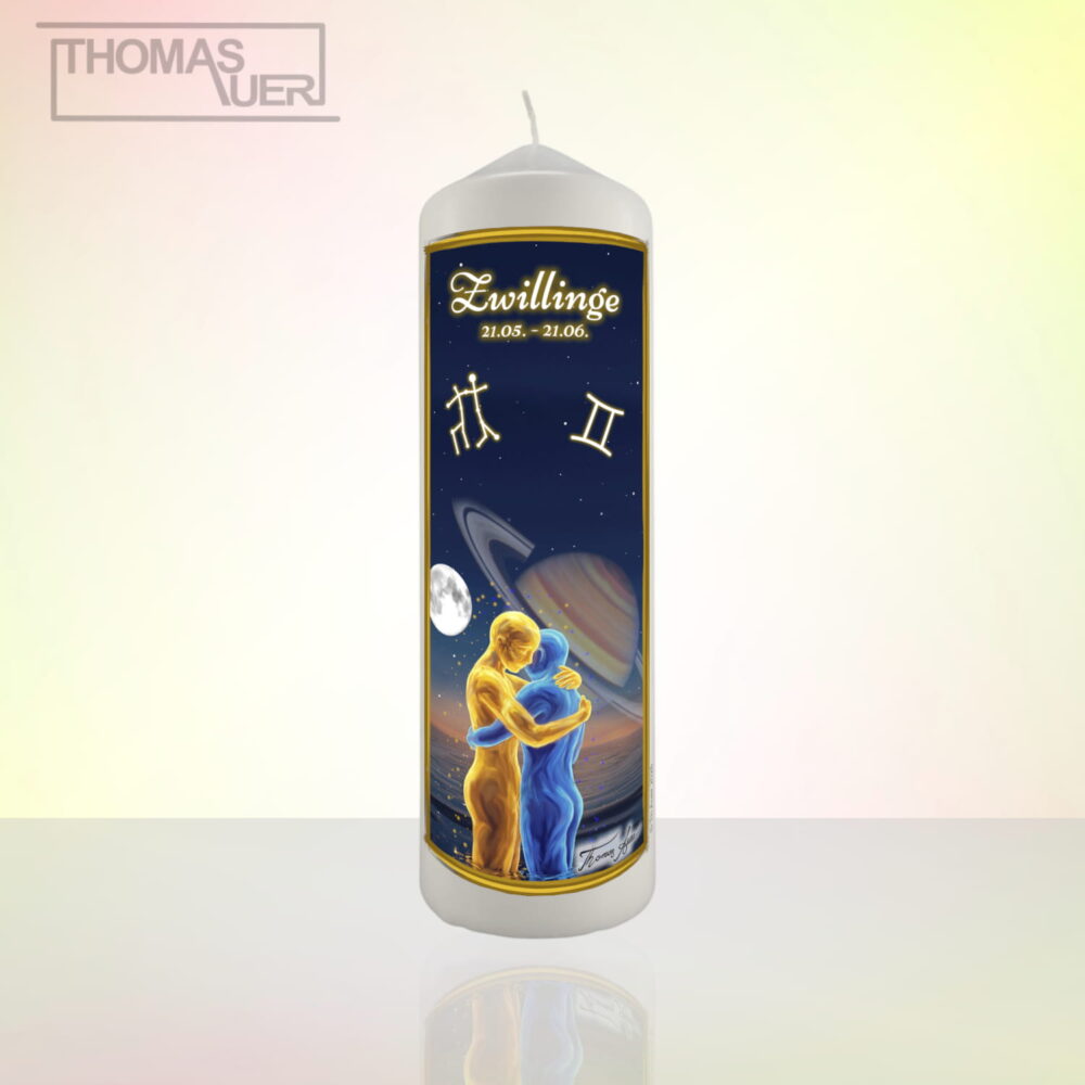 sternzeichenkerze-zwillinge-XL - Produktbild