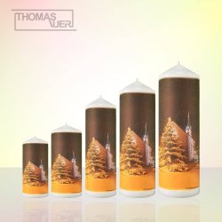 kerze christbaum mit kirche - varianten produktbild